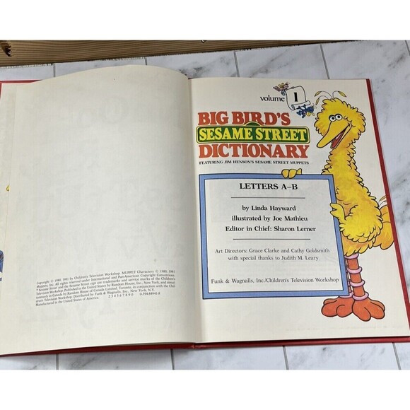 Big Birds Sesame Street Dictionary Book Volume 1 Vintage 1981 Hardcover Book - Picture 5 of 6